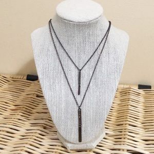 "The Limited" Double Strand Two Bar Necklace NWT